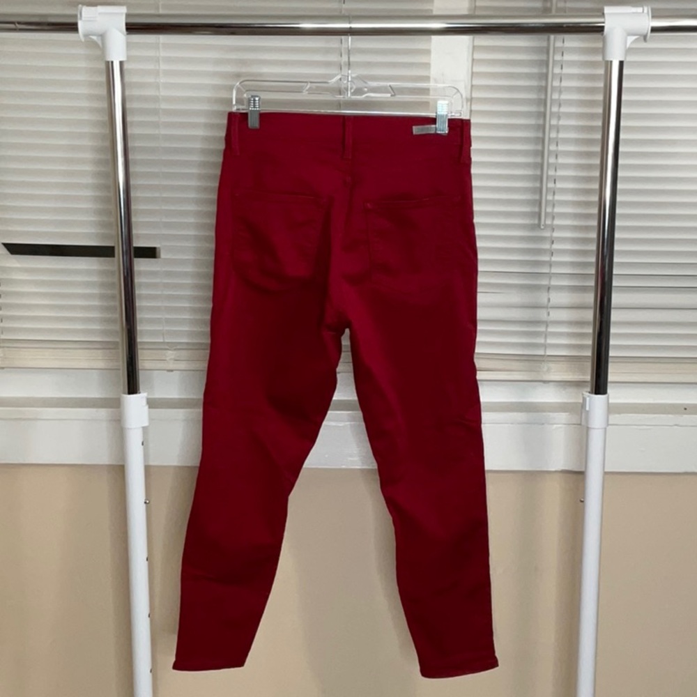 Women's Red Skinny Jeans - Picture 6 of 9
